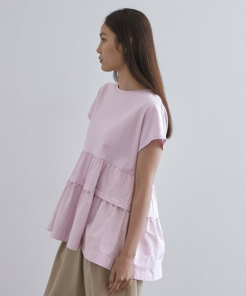 OPAQUE.CLIP / オペーク ドット クリップ カットソー | ドッキングティアードトップス【洗濯機洗い可】 | 詳細14