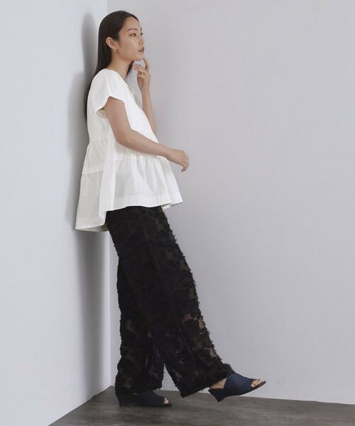 OPAQUE.CLIP / オペーク ドット クリップ カットソー | ドッキングティアードトップス【洗濯機洗い可】 | 詳細3