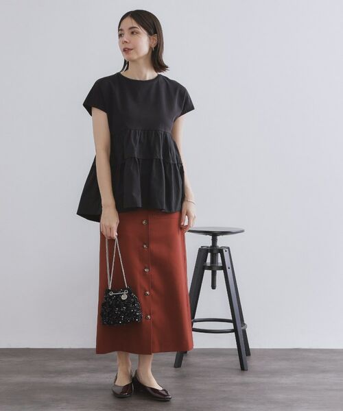 OPAQUE.CLIP / オペーク ドット クリップ カットソー | ドッキングティアードトップス【洗濯機洗い可】 | 詳細6