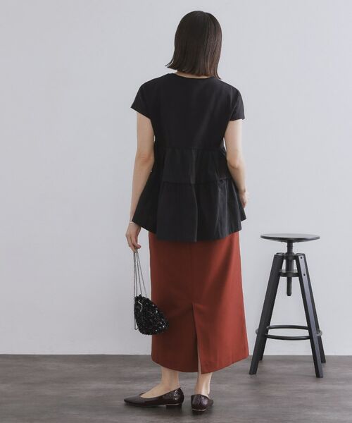 OPAQUE.CLIP / オペーク ドット クリップ カットソー | ドッキングティアードトップス【洗濯機洗い可】 | 詳細7