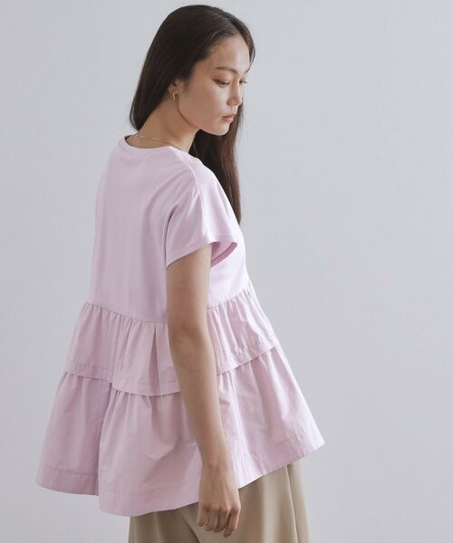 OPAQUE.CLIP / オペーク ドット クリップ カットソー | ドッキングティアードトップス【洗濯機洗い可】 | 詳細9