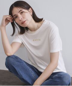 OPAQUE.CLIP / オペーク ドット クリップ Tシャツ | メタリック刺繍ロゴTシャツ【接触冷感/洗濯機洗い可】