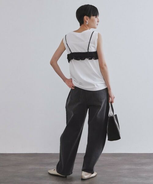 OPAQUE.CLIP / オペーク ドット クリップ カットソー | 《CanCam掲載》ツインセット/フリルキャミビスチェ×フレンチスリーブカットソー【洗濯機洗い可】 | 詳細10