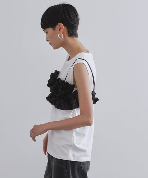 OPAQUE.CLIP / オペーク ドット クリップ カットソー | 《CanCam掲載》ツインセット/フリルキャミビスチェ×フレンチスリーブカットソー【洗濯機洗い可】 | 詳細14