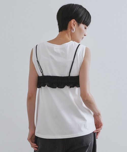 OPAQUE.CLIP / オペーク ドット クリップ カットソー | 《CanCam掲載》ツインセット/フリルキャミビスチェ×フレンチスリーブカットソー【洗濯機洗い可】 | 詳細15