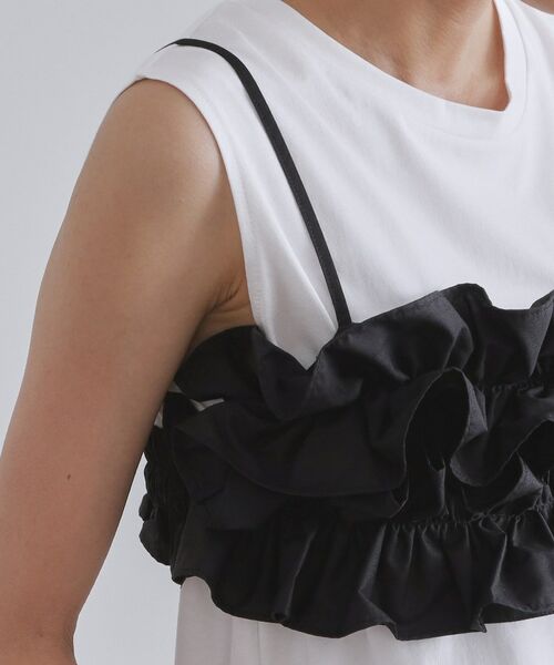 OPAQUE.CLIP / オペーク ドット クリップ カットソー | 《CanCam掲載》ツインセット/フリルキャミビスチェ×フレンチスリーブカットソー【洗濯機洗い可】 | 詳細20