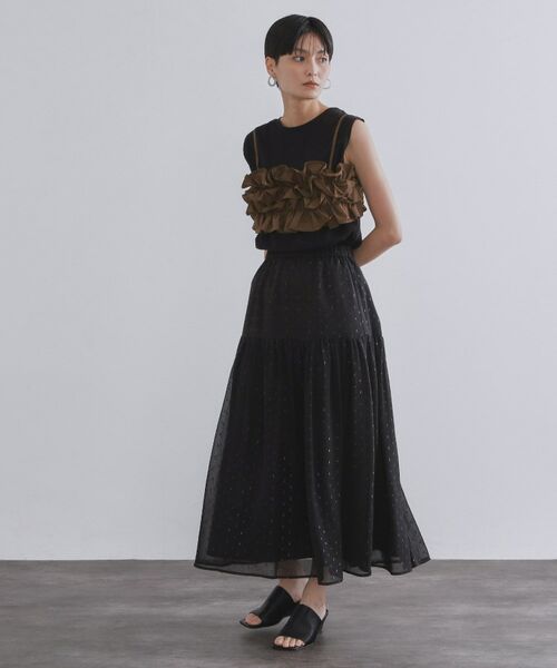 OPAQUE.CLIP / オペーク ドット クリップ カットソー | 《CanCam掲載》ツインセット/フリルキャミビスチェ×フレンチスリーブカットソー【洗濯機洗い可】 | 詳細3