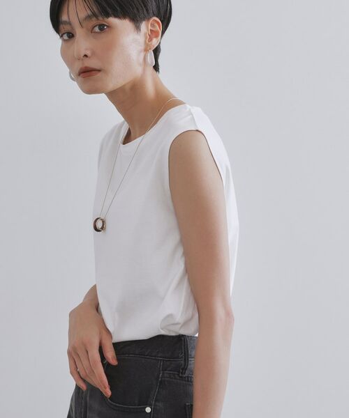 OPAQUE.CLIP / オペーク ドット クリップ カットソー | 《CanCam掲載》ツインセット/フリルキャミビスチェ×フレンチスリーブカットソー【洗濯機洗い可】 | 詳細8