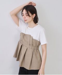 OPAQUE.CLIP / オペーク ドット クリップ カットソー | タックビスチェドッキングカットソー【洗濯機洗い可】