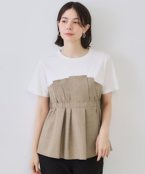 OPAQUE.CLIP / オペーク ドット クリップ カットソー | タックビスチェドッキングカットソー【洗濯機洗い可】 | 詳細13