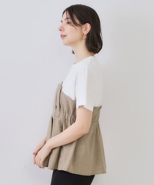 OPAQUE.CLIP / オペーク ドット クリップ カットソー | タックビスチェドッキングカットソー【洗濯機洗い可】 | 詳細14