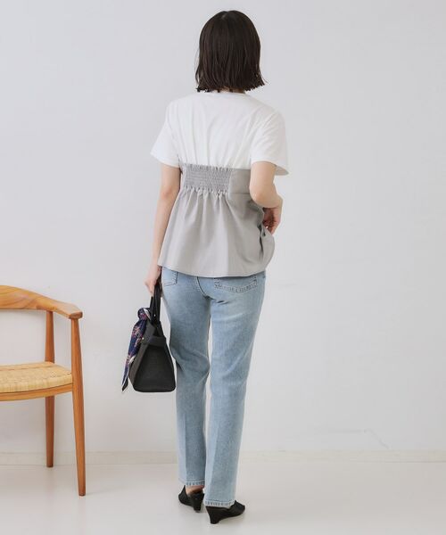 OPAQUE.CLIP / オペーク ドット クリップ カットソー | タックビスチェドッキングカットソー【洗濯機洗い可】 | 詳細3