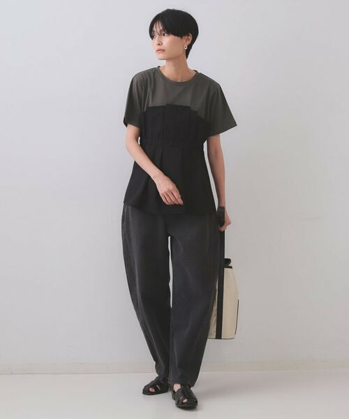 OPAQUE.CLIP / オペーク ドット クリップ カットソー | タックビスチェドッキングカットソー【洗濯機洗い可】 | 詳細6