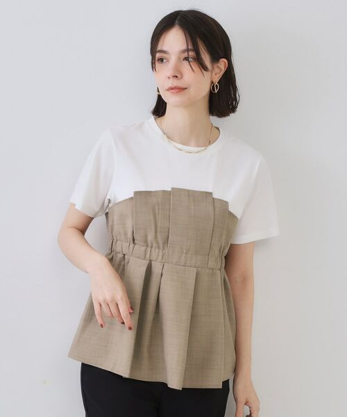 OPAQUE.CLIP / オペーク ドット クリップ カットソー | タックビスチェドッキングカットソー【洗濯機洗い可】 | 詳細9