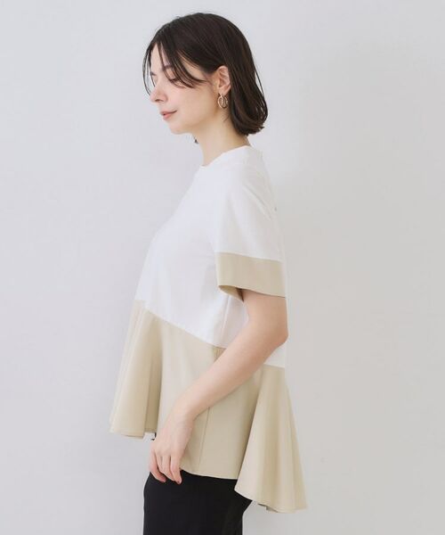 OPAQUE.CLIP / オペーク ドット クリップ カットソー | 配色フハクドッキングペプラムトップス【洗濯機洗い可/抗ピル】 | 詳細14