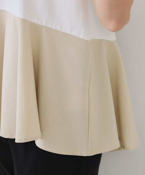 OPAQUE.CLIP / オペーク ドット クリップ カットソー | 配色フハクドッキングペプラムトップス【洗濯機洗い可/抗ピル】 | 詳細19