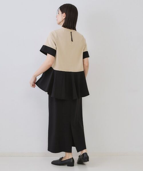 OPAQUE.CLIP / オペーク ドット クリップ カットソー | 配色フハクドッキングペプラムトップス【洗濯機洗い可/抗ピル】 | 詳細7