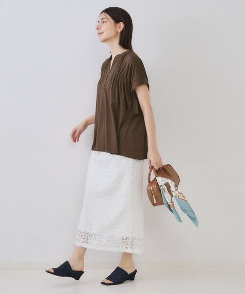 OPAQUE.CLIP / オペーク ドット クリップ カットソー | スキッパーフレアカットソー【接触冷感/洗濯機洗い可】 | 詳細11