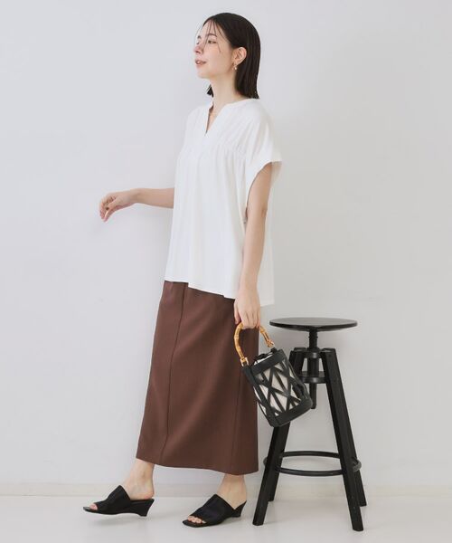 OPAQUE.CLIP / オペーク ドット クリップ カットソー | スキッパーフレアカットソー【接触冷感/洗濯機洗い可】 | 詳細7