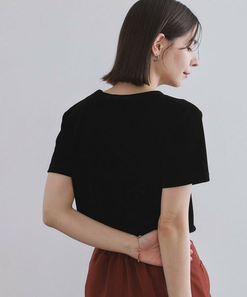 OPAQUE.CLIP / オペーク ドット クリップ カットソー | フロッキーチュールTシャツ【洗濯機洗い可】 | 詳細1