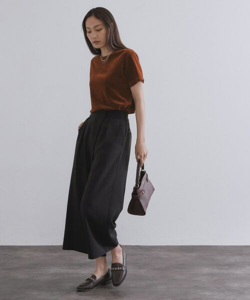 OPAQUE.CLIP / オペーク ドット クリップ カットソー | フロッキーチュールTシャツ【洗濯機洗い可】 | 詳細6