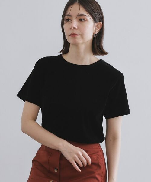 OPAQUE. CLIP/オペーク ドット クリップ フロッキーチュールTシャツ【洗濯機洗い可】 ブラック(019) 42(LL) OPAQUE. CLIP/オペーク ドット クリップ フロッキーチュールTシャツ【洗濯機洗い可】 ブラック(019) 42(LL)