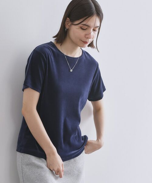 OPAQUE. CLIP/オペーク ドット クリップ フロッキーチュールTシャツ【洗濯機洗い可】 ネイビー(094) 42(LL) OPAQUE. CLIP/オペーク ドット クリップ フロッキーチュールTシャツ【洗濯機洗い可】 ネイビー(094) 42(LL)