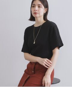 OPAQUE.CLIP / オペーク ドット クリップ カットソー | ふくれジャカードトップス【洗濯機洗い可】