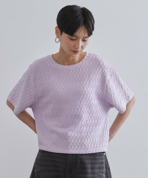 OPAQUE.CLIP / オペーク ドット クリップ カットソー | ふくれジャカードトップス【洗濯機洗い可】 | 詳細21