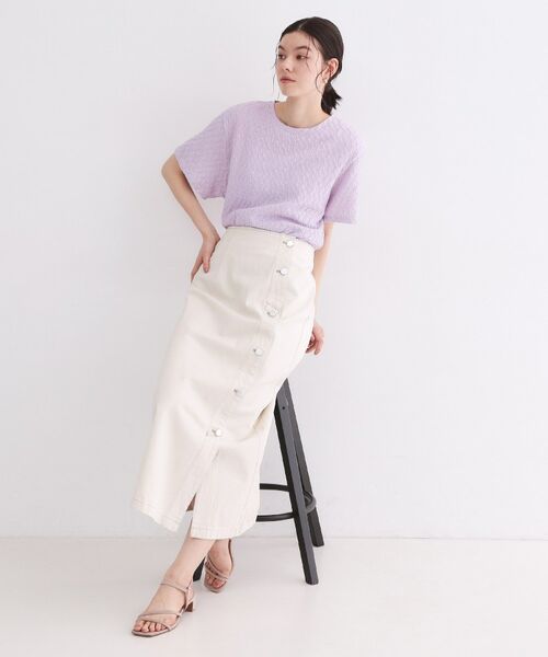 OPAQUE.CLIP / オペーク ドット クリップ カットソー | ふくれジャカードトップス【洗濯機洗い可】 | 詳細28