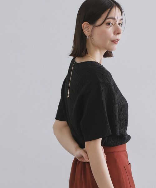 OPAQUE.CLIP / オペーク ドット クリップ カットソー | ふくれジャカードトップス【洗濯機洗い可】 | 詳細5