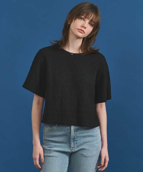 OPAQUE.CLIP / オペーク ドット クリップ カットソー | ふくれジャカードトップス【洗濯機洗い可】 | 詳細9