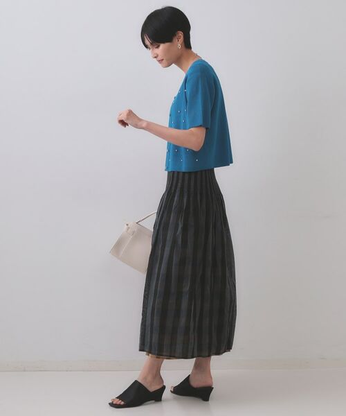 OPAQUE.CLIP / オペーク ドット クリップ カーディガン・ボレロ | フロントビジューリブニットカーディガン【洗濯機洗い可/抗ピル】 | 詳細11