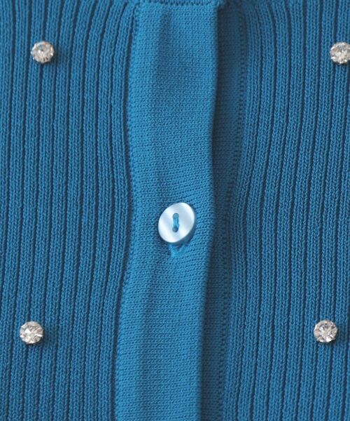 OPAQUE.CLIP / オペーク ドット クリップ カーディガン・ボレロ | フロントビジューリブニットカーディガン【洗濯機洗い可/抗ピル】 | 詳細12
