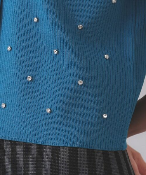 OPAQUE.CLIP / オペーク ドット クリップ カーディガン・ボレロ | フロントビジューリブニットカーディガン【洗濯機洗い可/抗ピル】 | 詳細18
