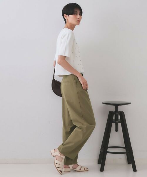 OPAQUE.CLIP / オペーク ドット クリップ カーディガン・ボレロ | フロントビジューリブニットカーディガン【洗濯機洗い可/抗ピル】 | 詳細3