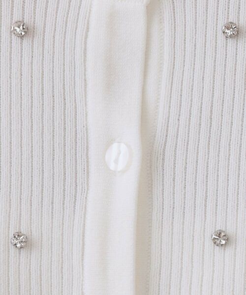 OPAQUE.CLIP / オペーク ドット クリップ カーディガン・ボレロ | フロントビジューリブニットカーディガン【洗濯機洗い可/抗ピル】 | 詳細4
