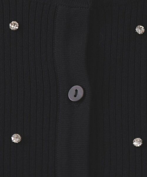 OPAQUE.CLIP / オペーク ドット クリップ カーディガン・ボレロ | フロントビジューリブニットカーディガン【洗濯機洗い可/抗ピル】 | 詳細8