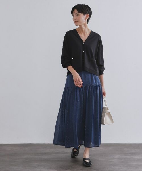 OPAQUE.CLIP / オペーク ドット クリップ カーディガン・ボレロ | リラクシーVネックニットカーディガン【UVケア/接触冷感/洗濯機洗い可/抗ピル】 | 詳細6