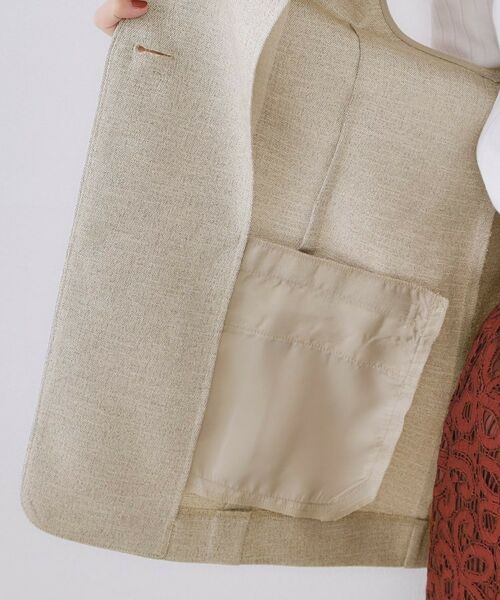 OPAQUE.CLIP / オペーク ドット クリップ ベスト | リネンライクVネックジレ【洗濯機洗い可】 | 詳細17