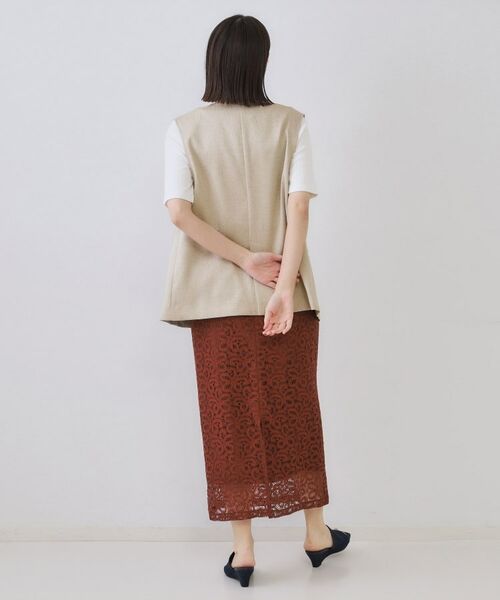 OPAQUE.CLIP / オペーク ドット クリップ ベスト | リネンライクVネックジレ【洗濯機洗い可】 | 詳細7