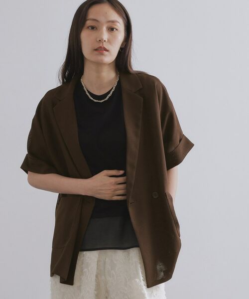 OPAQUE.CLIP / オペーク ドット クリップ テーラードジャケット | メッシュテーラードジャケット【洗濯機洗い可】 | 詳細5