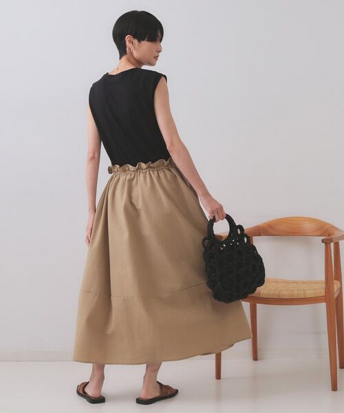 OPAQUE.CLIP / オペーク ドット クリップ ロング・マキシ丈ワンピース | 配色サッカードッキングワンピース【洗濯機洗い可】 | 詳細10