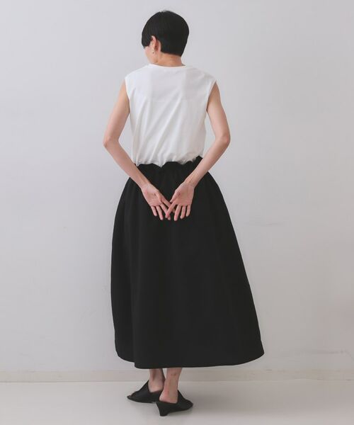 OPAQUE.CLIP / オペーク ドット クリップ ロング・マキシ丈ワンピース | 配色サッカードッキングワンピース【洗濯機洗い可】 | 詳細14