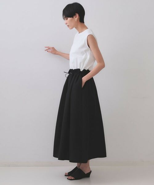 OPAQUE.CLIP / オペーク ドット クリップ ロング・マキシ丈ワンピース | 配色サッカードッキングワンピース【洗濯機洗い可】 | 詳細23