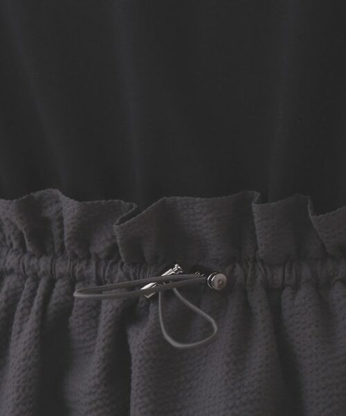 OPAQUE.CLIP / オペーク ドット クリップ ロング・マキシ丈ワンピース | 配色サッカードッキングワンピース【洗濯機洗い可】 | 詳細4