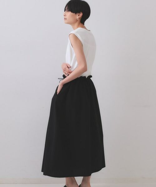 OPAQUE.CLIP / オペーク ドット クリップ ロング・マキシ丈ワンピース | 配色サッカードッキングワンピース【洗濯機洗い可】 | 詳細5