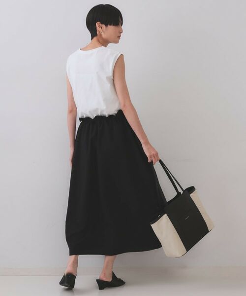 OPAQUE.CLIP / オペーク ドット クリップ ロング・マキシ丈ワンピース | 配色サッカードッキングワンピース【洗濯機洗い可】 | 詳細6