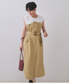 OPAQUE.CLIP / オペーク ドット クリップ ロング・マキシ丈ワンピース | トレンチ風ベアドッキングワンピース【洗濯機洗い可】