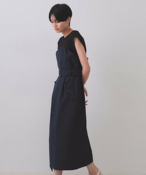 OPAQUE.CLIP / オペーク ドット クリップ ロング・マキシ丈ワンピース | トレンチ風ベアドッキングワンピース【洗濯機洗い可】 | 詳細1